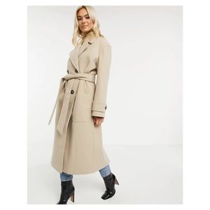ASOS Design Belted Luxe Maxi Coat